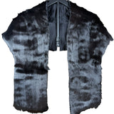 Vintage Black Fur Shawl