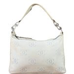 Chanel Light Washed Denim CC Canvas Logo Shoulder Bag 2002