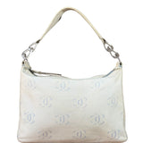 Chanel Light Washed Denim CC Canvas Logo Shoulder Bag 2002