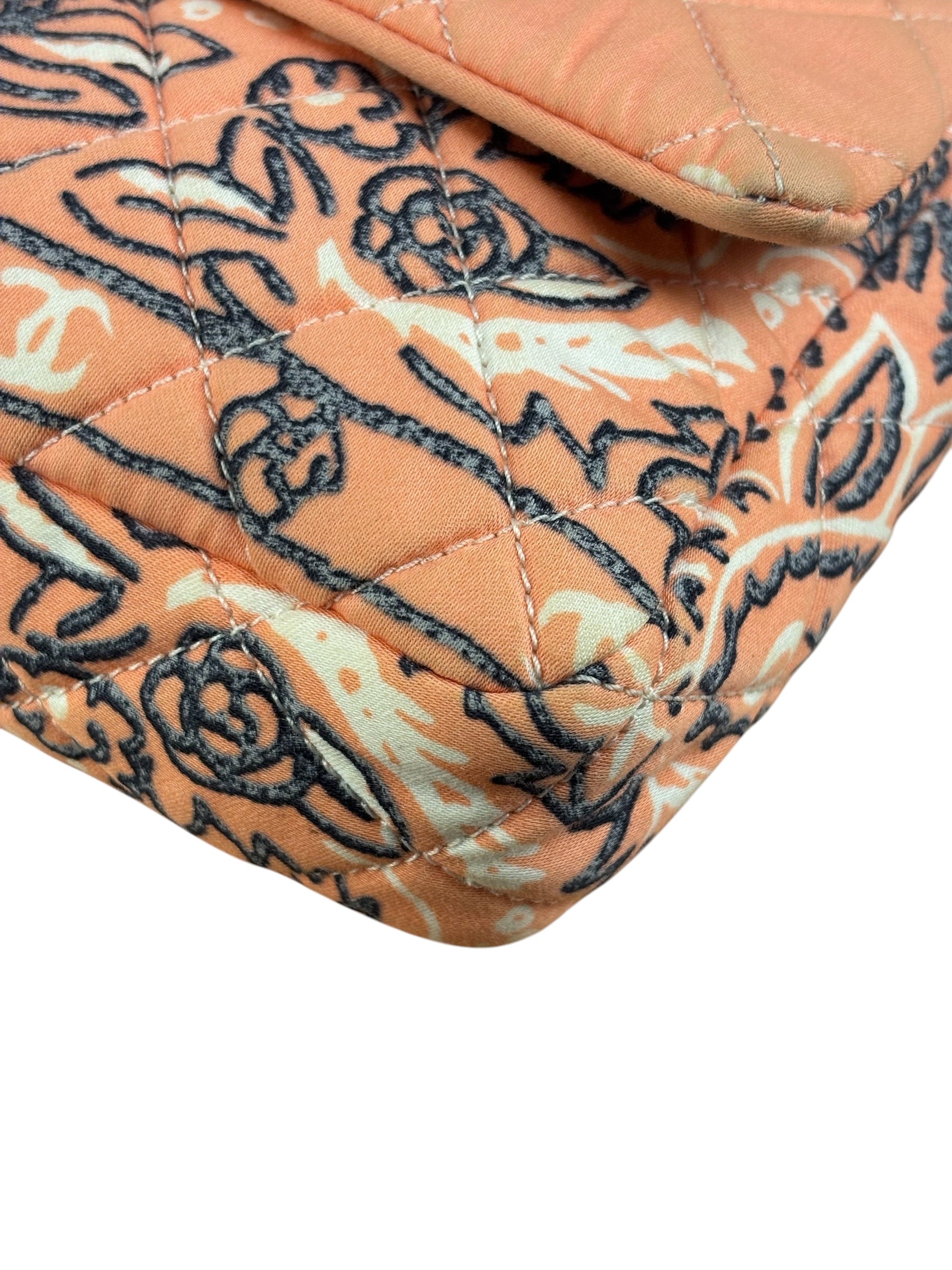 Chanel Pink Paisley Bandana Print Flap Bag