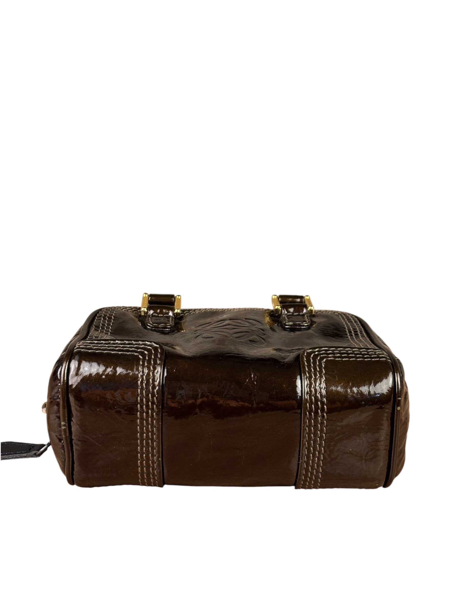 Loewe Metallic Bronze Leather Micro Amazona Mini Handbag