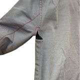 Prada Vintage Blue Striped Canvas Zip Up Collared Jacket