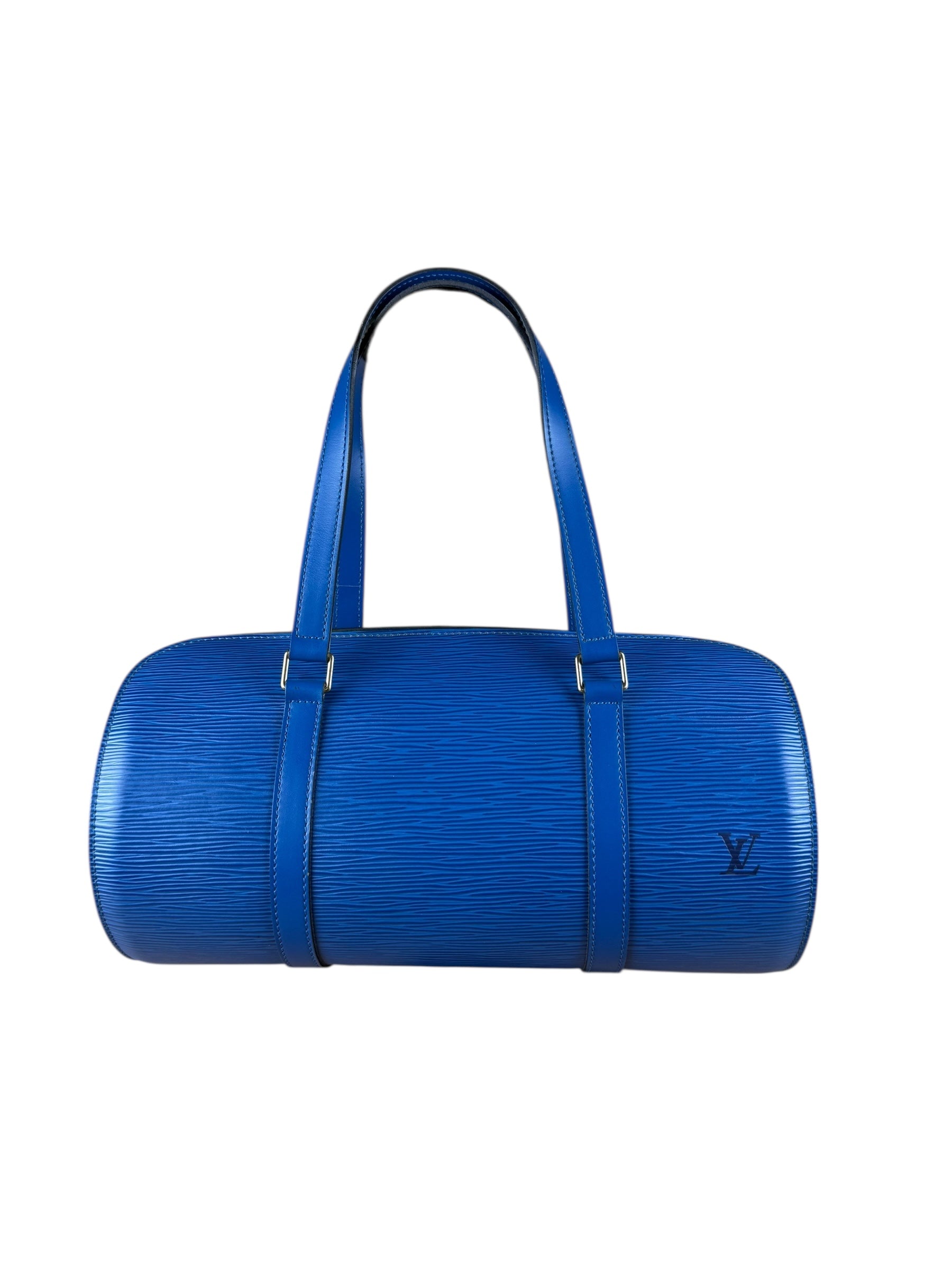 Louis Vuitton Blue Epi Soufflot Handbag