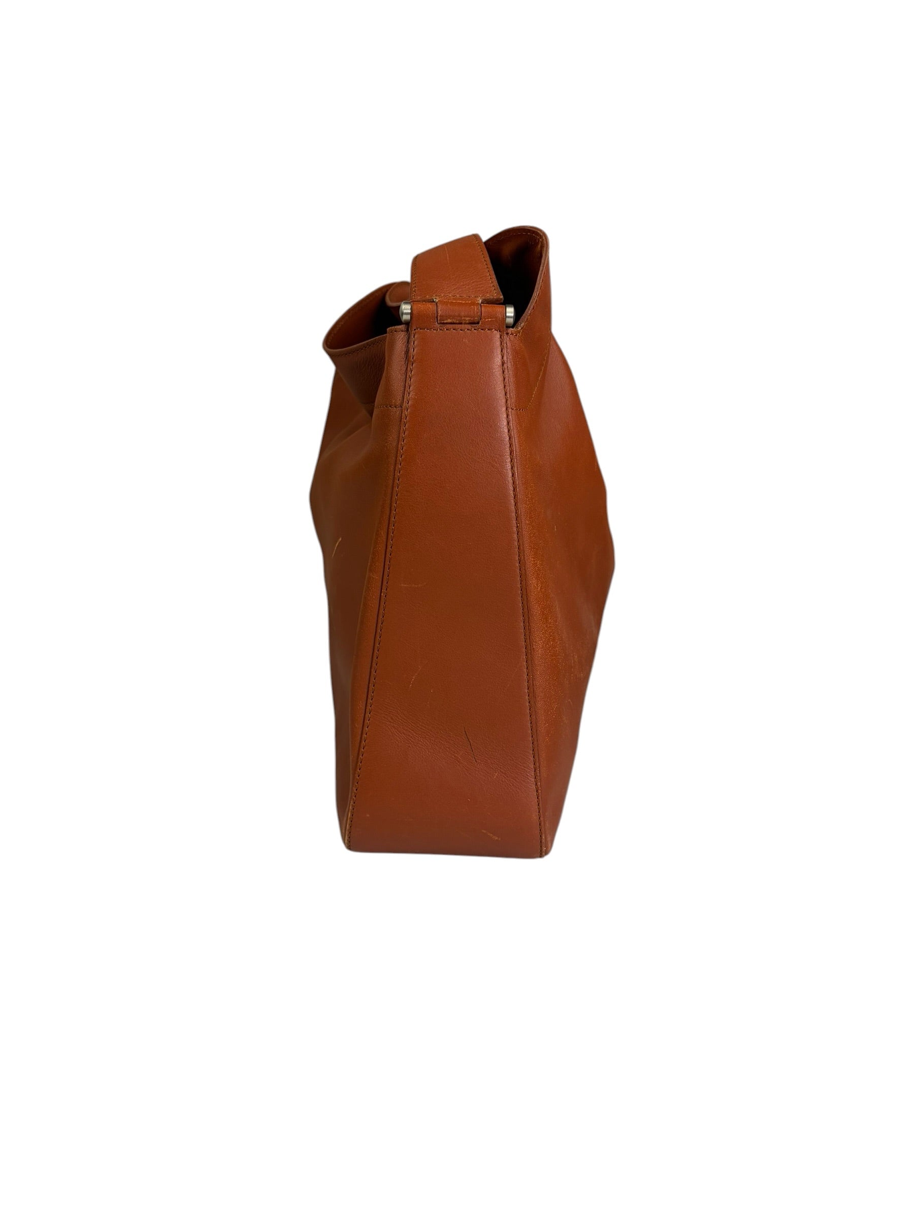 Loewe Vintage Brown Leather Shoulder Bag