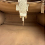 Gucci Off-White Leather Piston Lock Jackie Tote