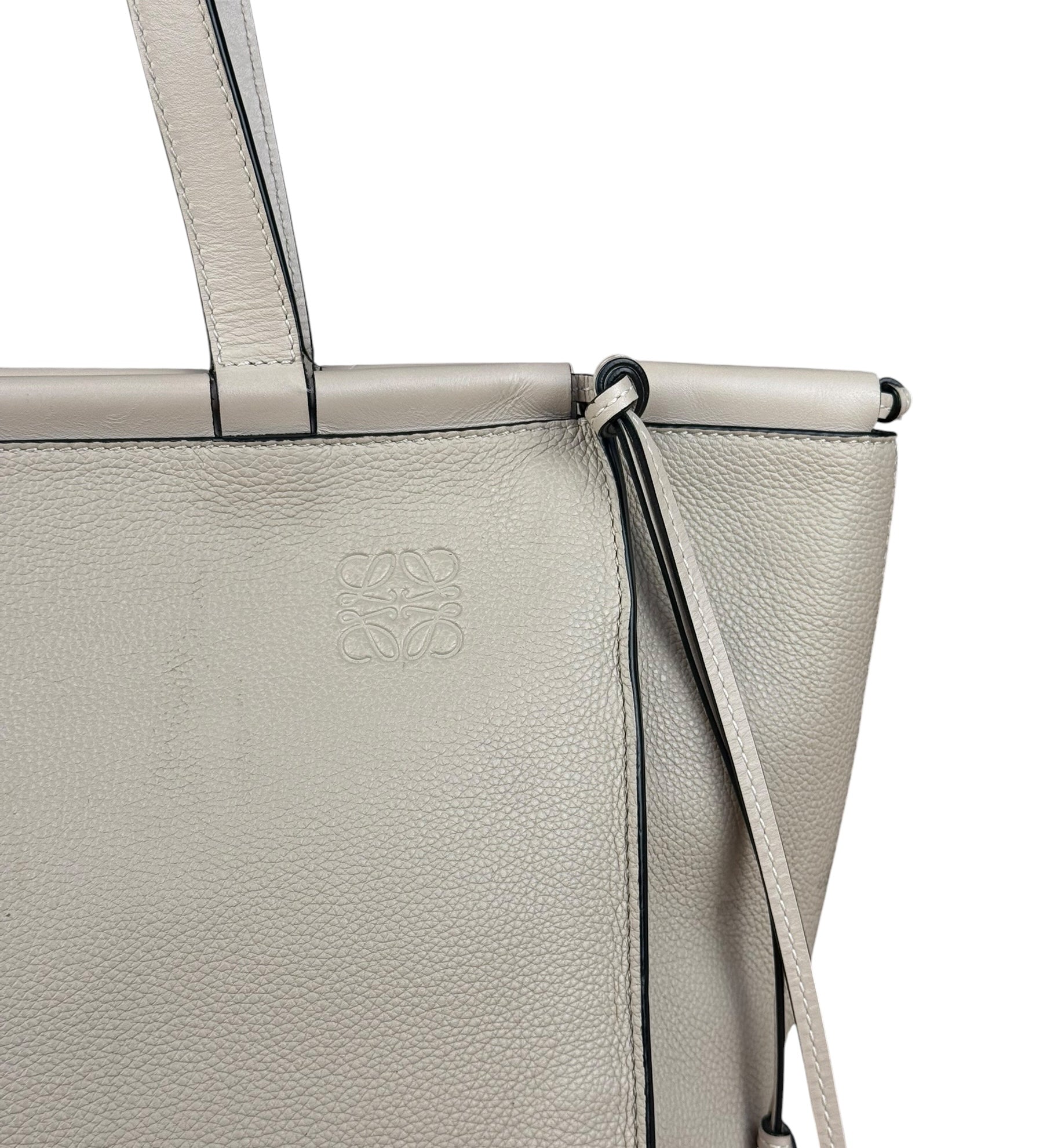 Loewe Beige Pebbled Leather Cushion Tote