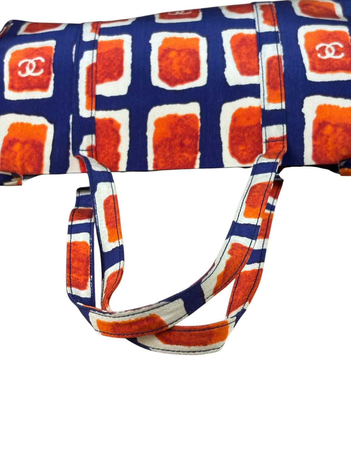 Chanel Blue Logo Kiss Lock Bag 2000