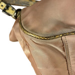 Prada Soft Dusty Rose Tessuto Nylon Snakeskin Trim Multi-Pocket Shoulder Bag
