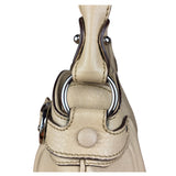 Salvatore Ferragamo Beige Gancini Buckle Shoulder Bag
