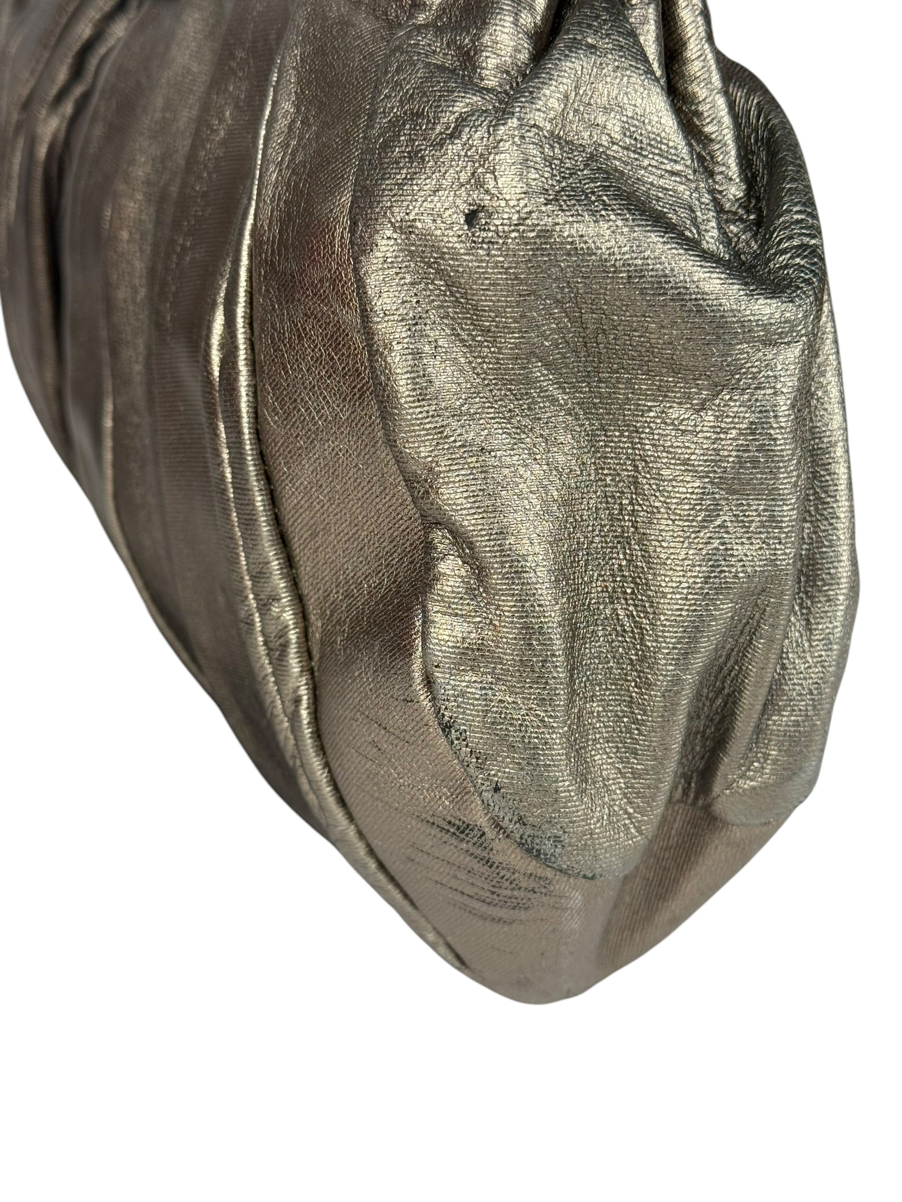 Bottega Veneta Metallic Pleated Shoulder Bag