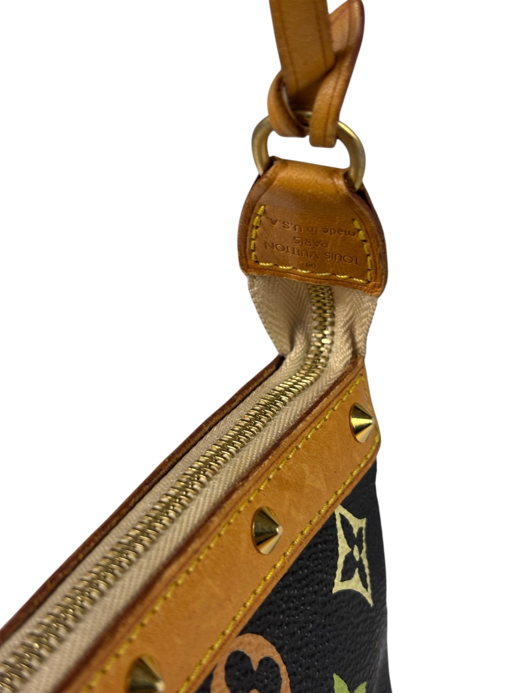 Louis Vuitton x Takashi Murakami Black Monogram Pochette