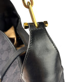 Gucci Black/Grey Leather Trim Jackie Hobo Bag