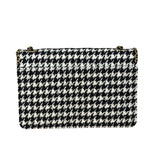 Chanel Houndstooth Tweed Heart Chain Flap Bag 2024