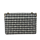 Chanel Houndstooth Tweed Heart Chain Flap Bag 2024