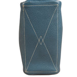 Hermes Blue Leather Cosmetic Pouch