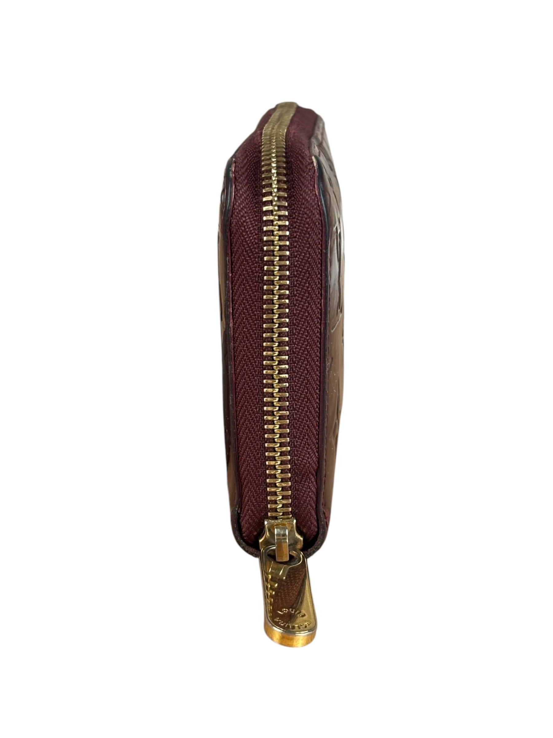 Louis Vuitton Burgundy Monogram Vernis Zippy Wallet