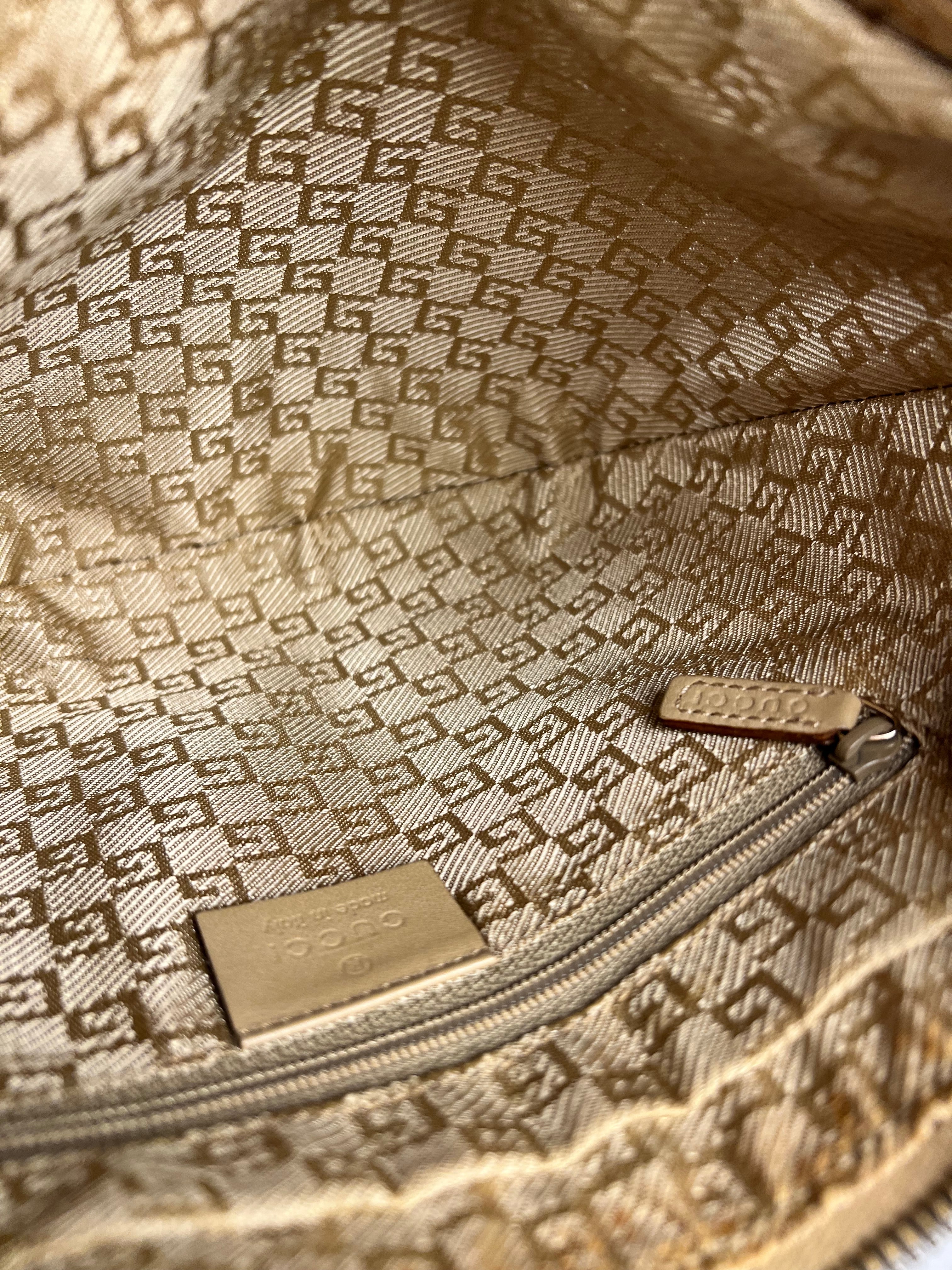 Gucci Beige Leather Vintage Hobo Bag