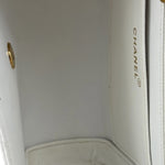 Chanel Vintage White Quilted Leather Flap Bag 1991