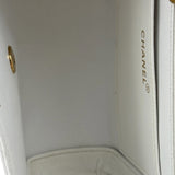 Chanel Vintage White Quilted Leather Flap Bag 1991