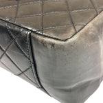 Chanel Black Quilted Lambskin CC Timeless Shopping Tote Late 90s