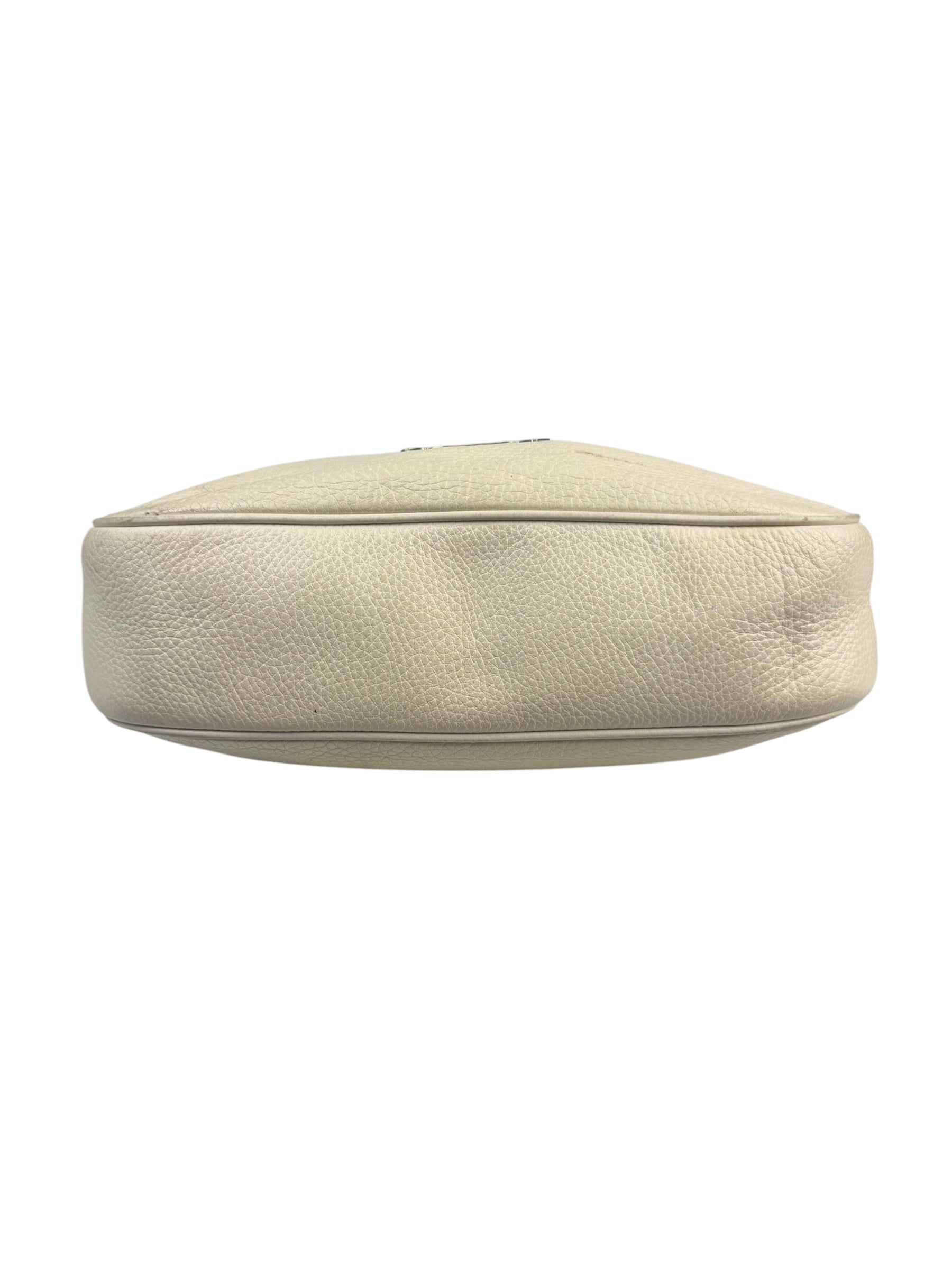 Coach Cream Pebbled Leather Hobo Bag