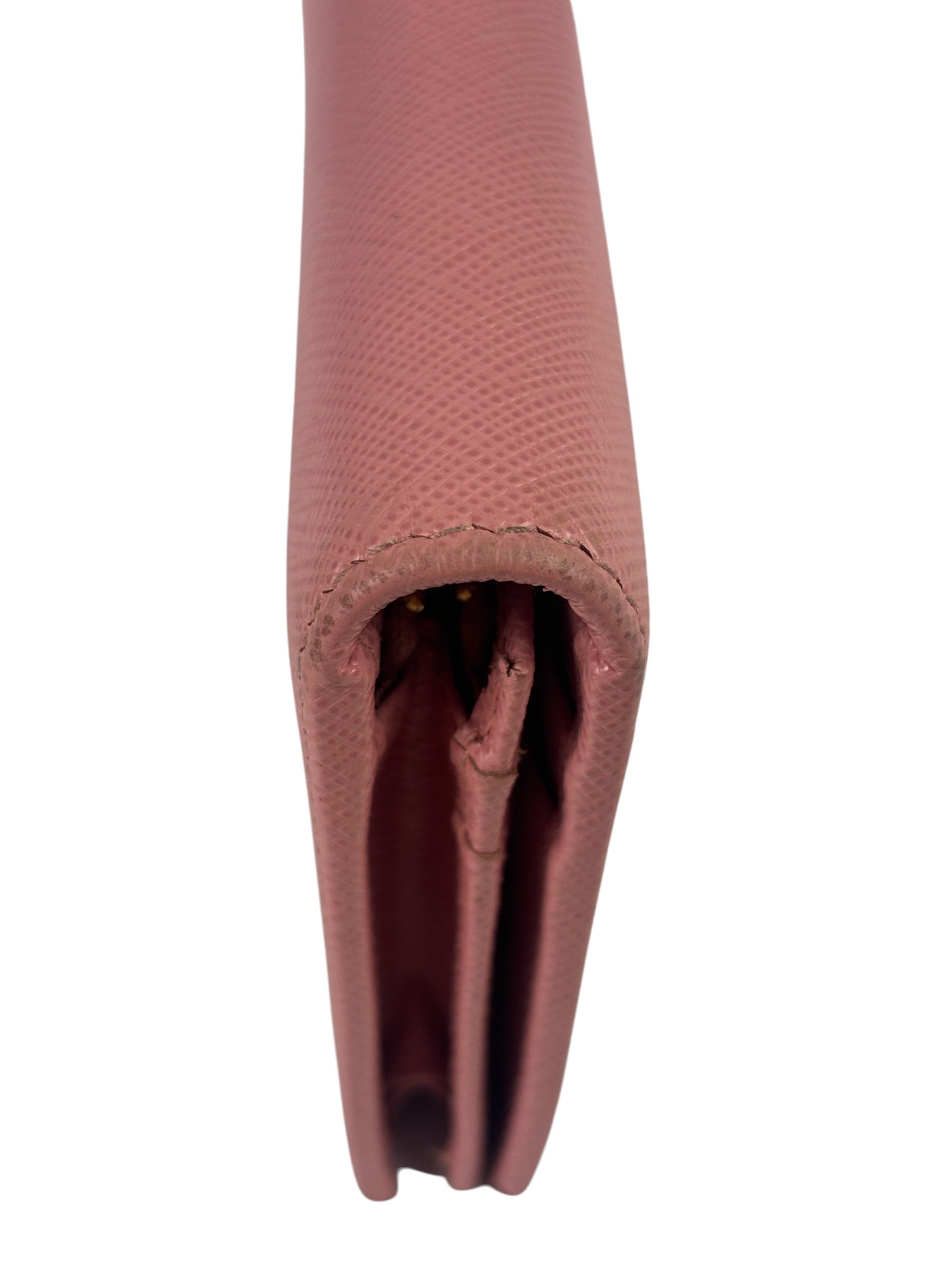 Prada Pink Saffiano Leather Wallet