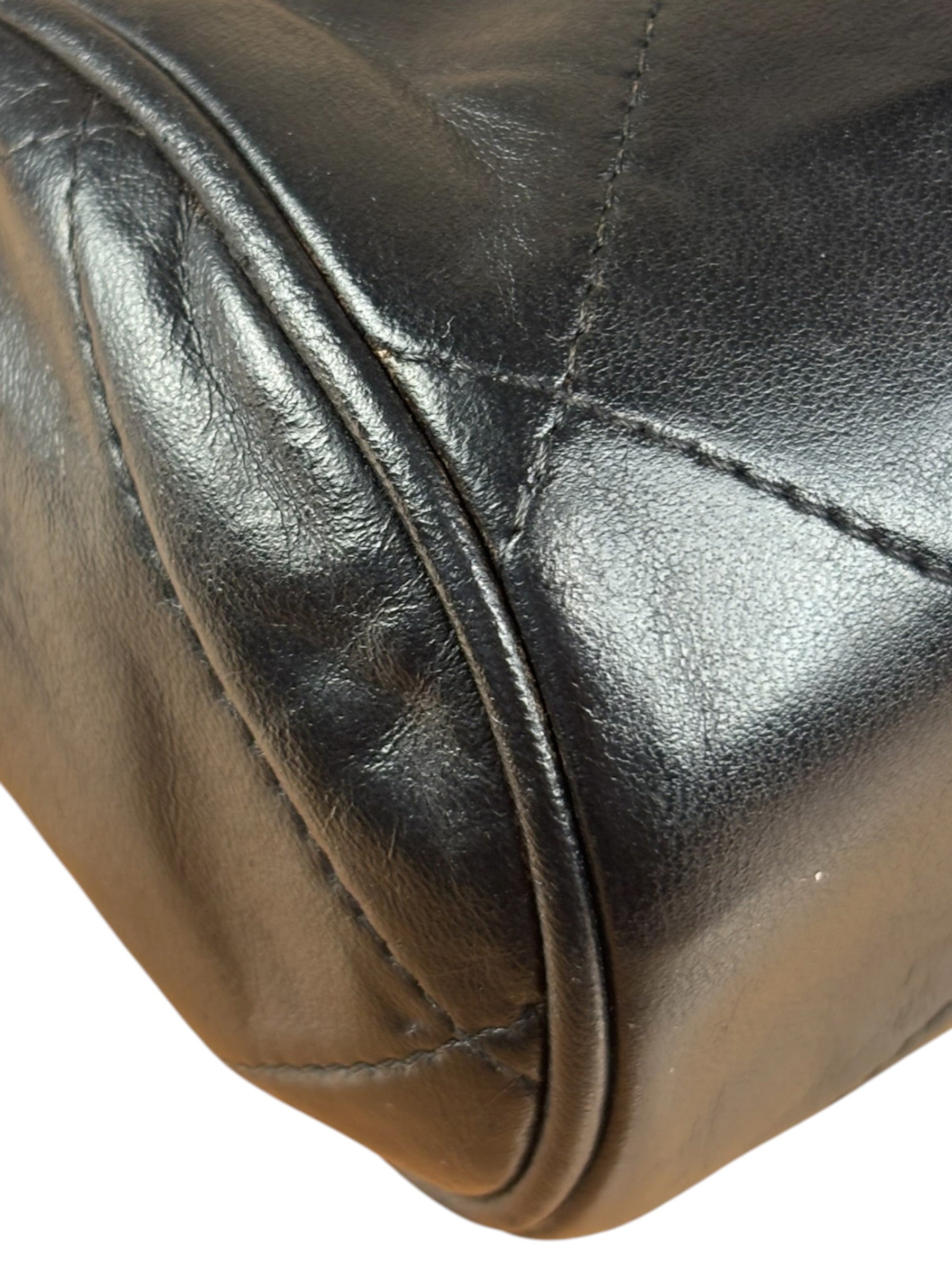 Chanel Black Quilted Leather CC Tassel Barrel Mini Chain Bag