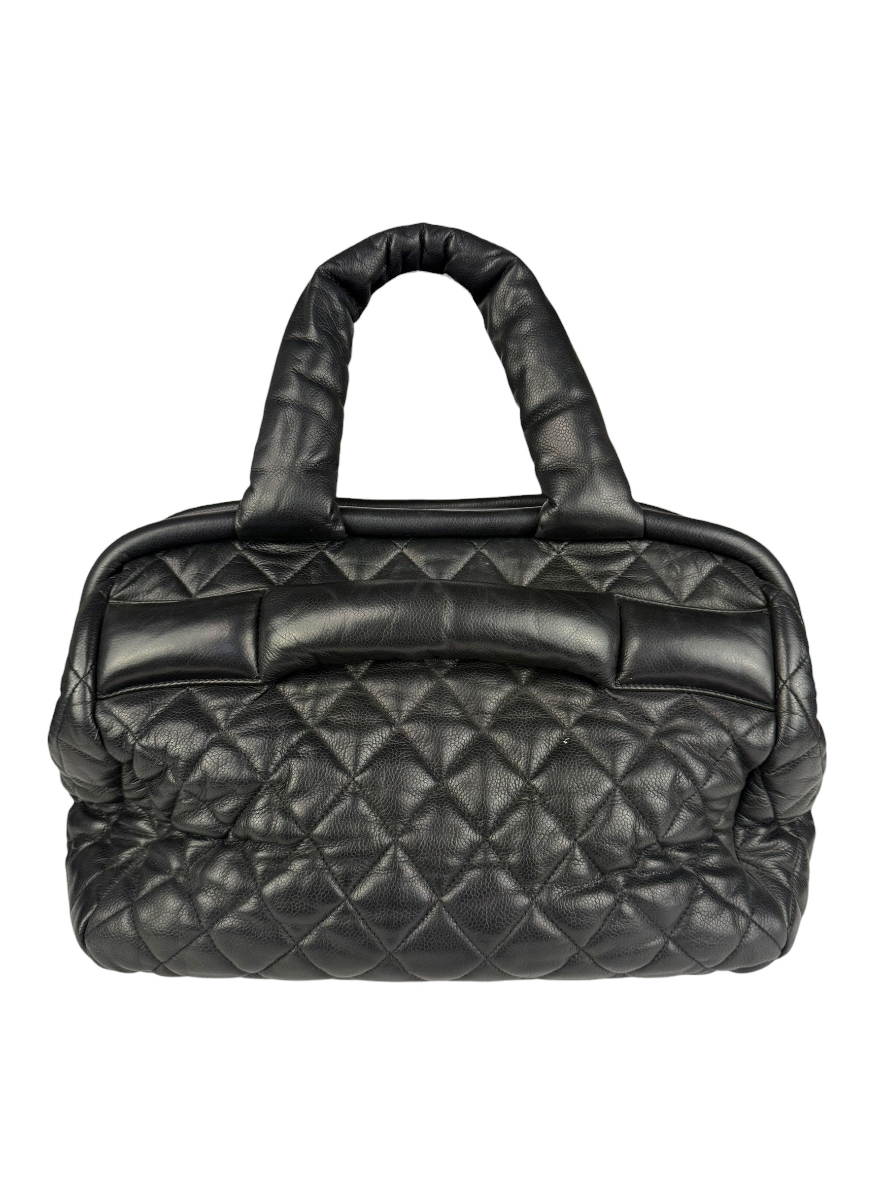 Chanel Black Caviar Quilted Coco Cocoon Bowler Bag 2009