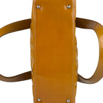 Chanel Vintage Yellow Leather Chocolate Bar Patent Tote Bag 2002