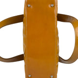 Chanel Vintage Yellow Leather Chocolate Bar Patent Tote Bag 2002