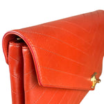 Chanel Chevron Quilted Envelope Clutch