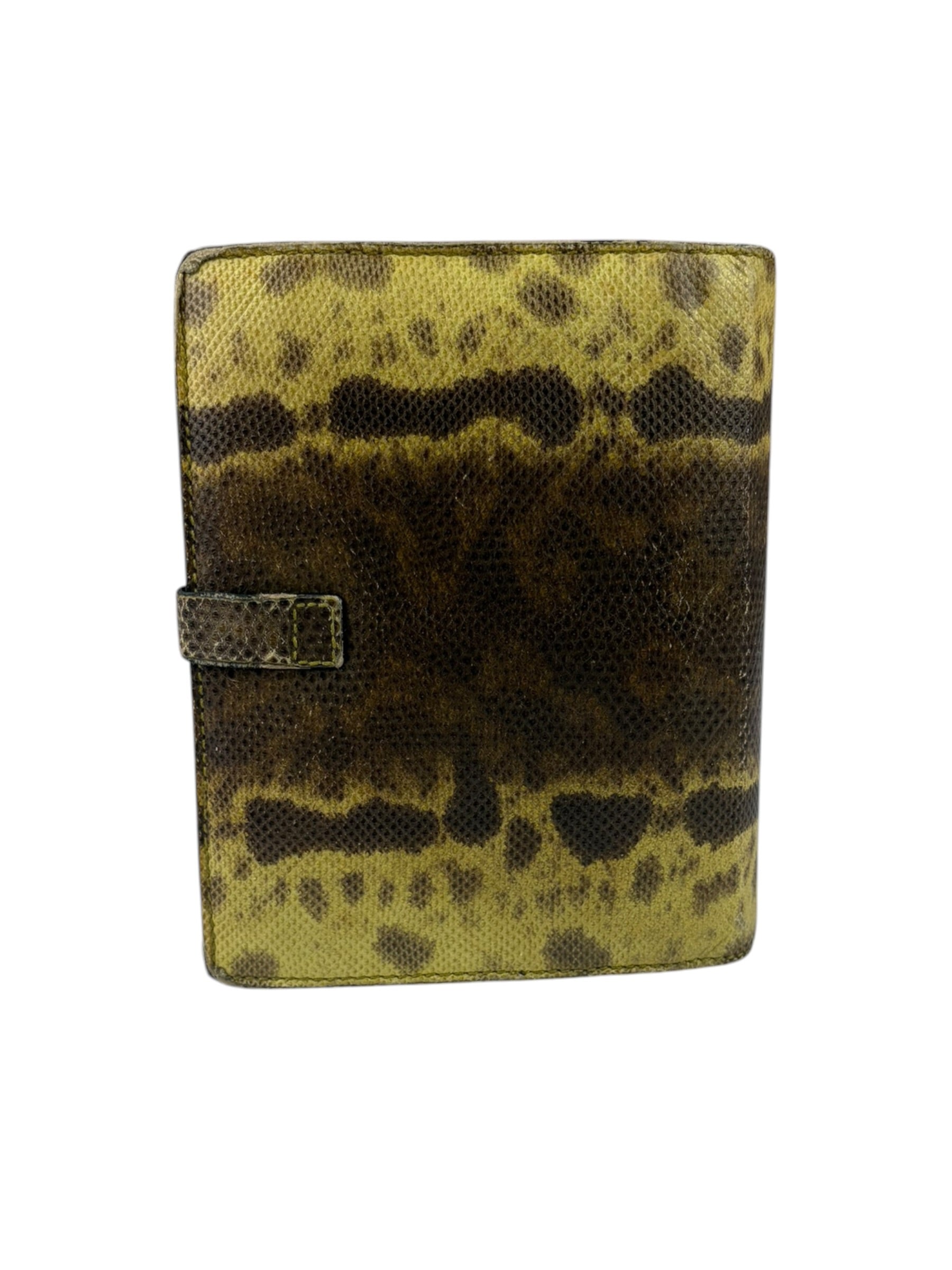 Gucci Yellow/Brown Snakeskin Agenda Cover