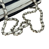 Chanel Navy Quilted Leather Lido Chain Shoulder Tote 2009