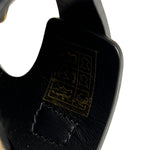 Yves Saint Laurent Black Jimmy Pony Hair Falt Sandal