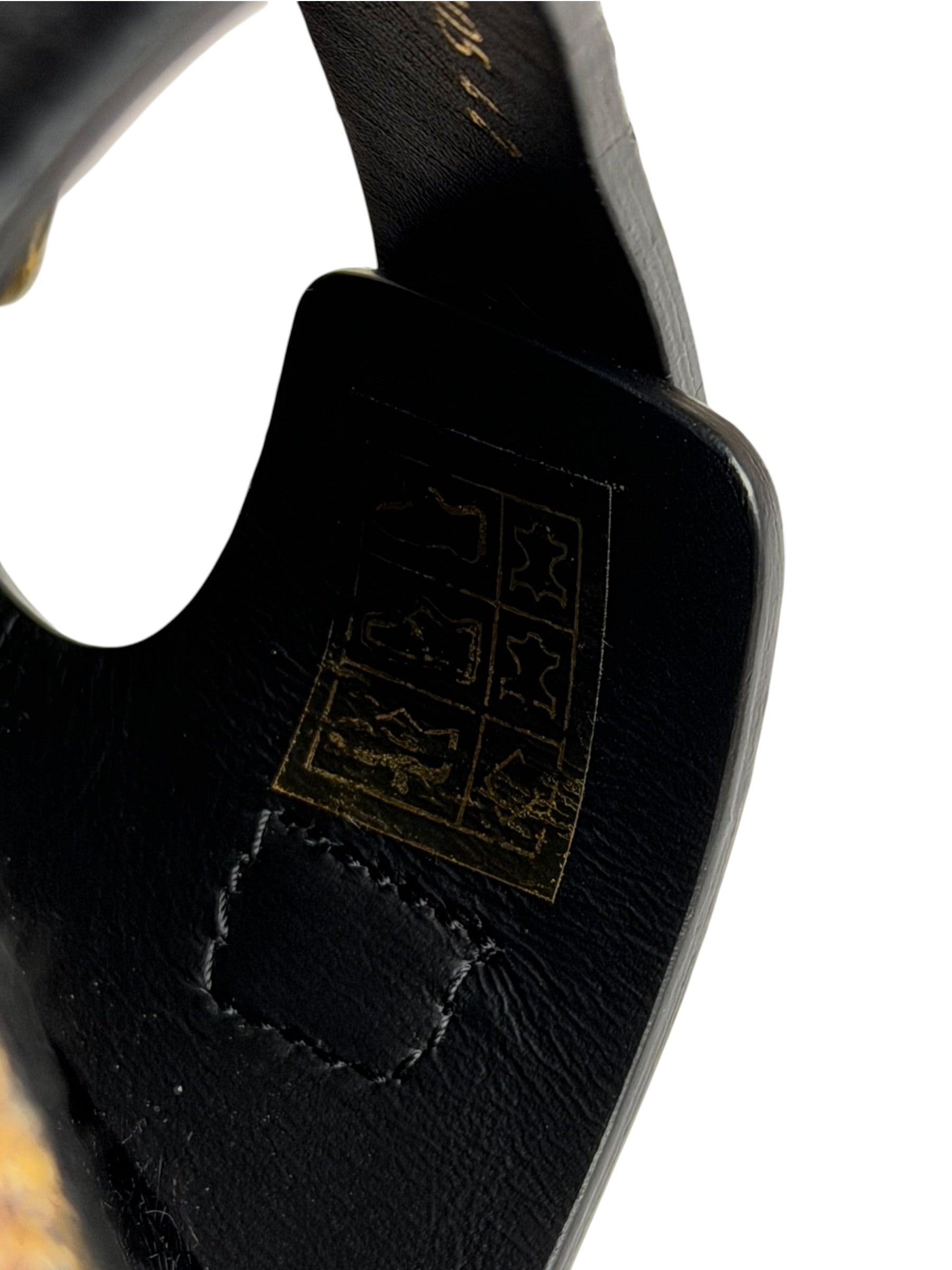 Yves Saint Laurent Black Jimmy Pony Hair Falt Sandal