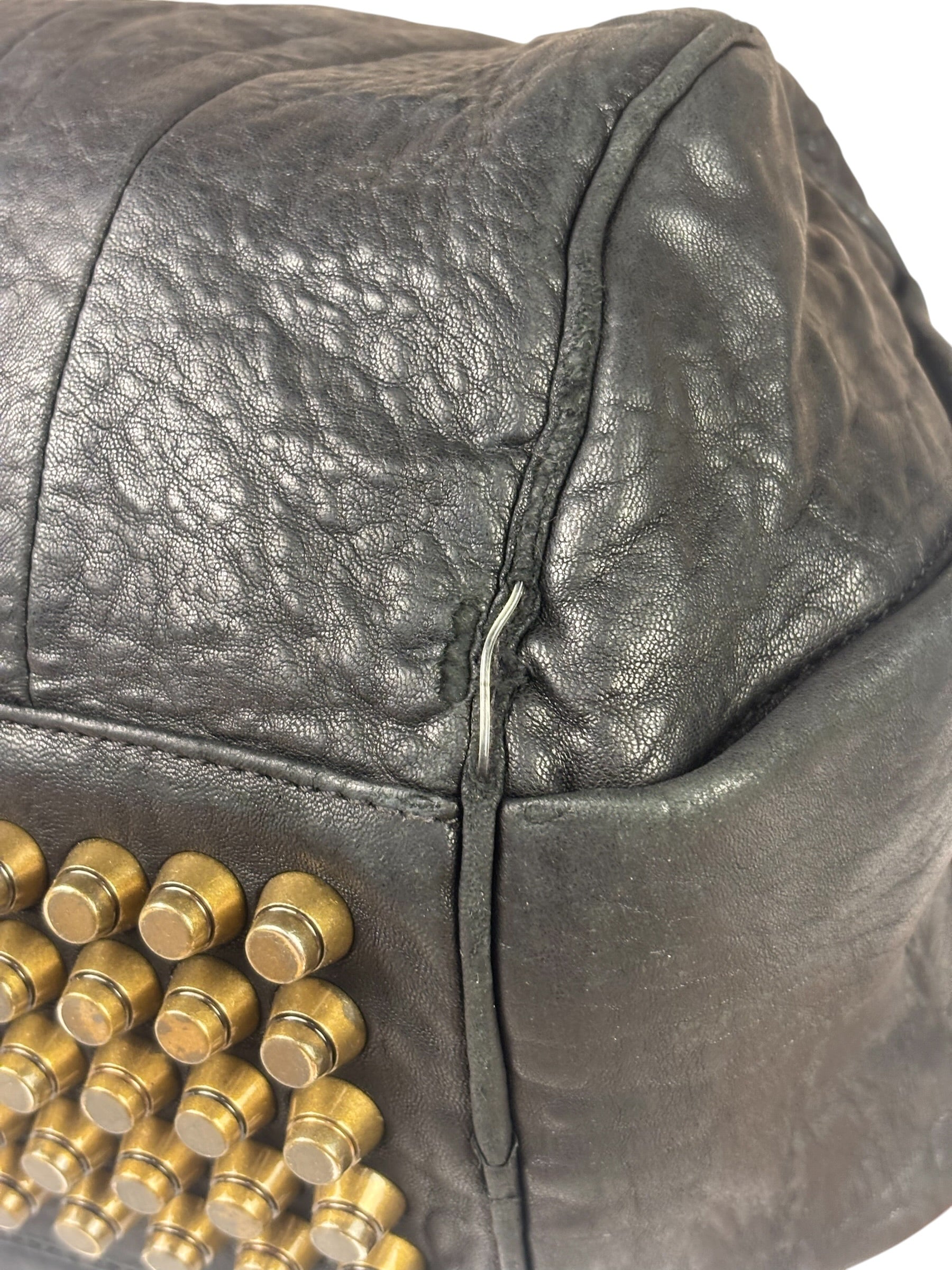 Alexander Wang Black Pebbled Leather Rocco Satchel