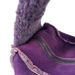 Chanel Vintage Purple Shearling/Suede Patchwork Shoulder Bag 2000