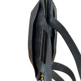 Chanel Vintage Black Leather Zip Shoulder Bag - 1998