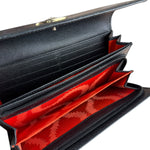 Vivienne Westwood Black Leather Emblem Long Wallet