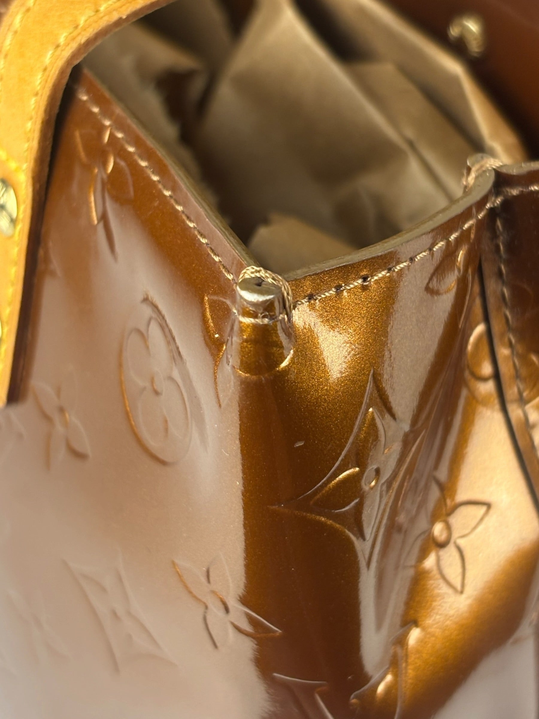 Louis Vuitton Monogram Bronze Vernis Reade PM
