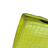 Balenciaga Small Yellow Croc Hourglass 2Way