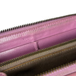 Bottega Veneta Intreccio Long Zip Wallet Pink