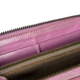 Bottega Veneta Intreccio Long Zip Wallet Pink