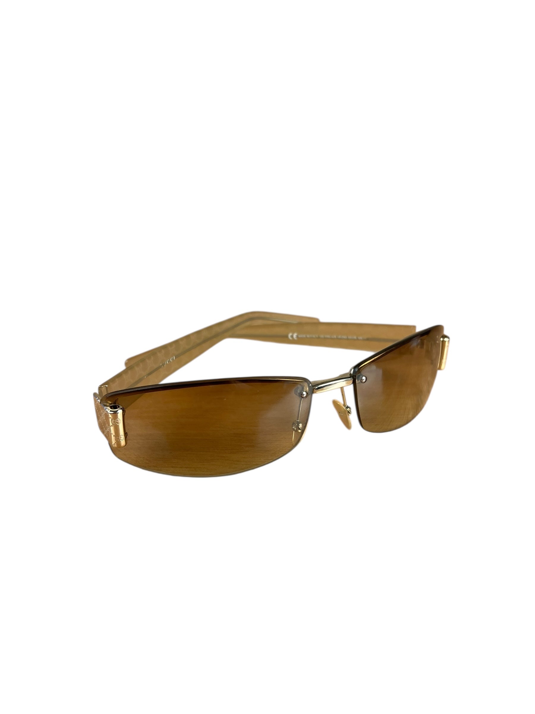 Gucci Vintage GG Web Tinted Sunglasses