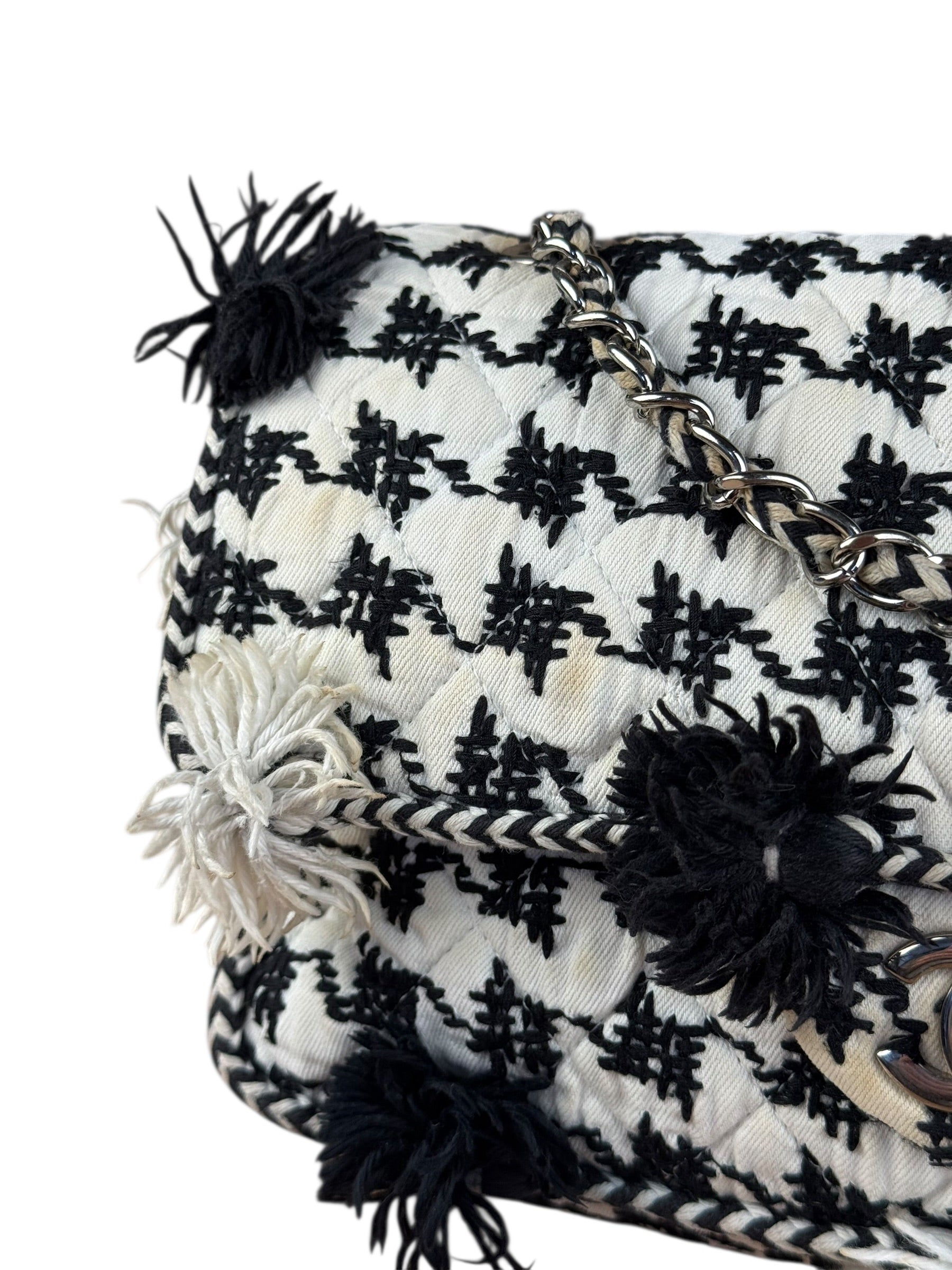 Chanel Tweed Woven Medium Classic Double Flap Bag 2014