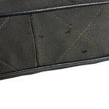 Chanel Black Quilted Satin/Leather Trim Chain Shoulder Bag 1989