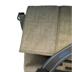 Fendi Vintage Grey Nylon Mamma Baguette Messenger Bag