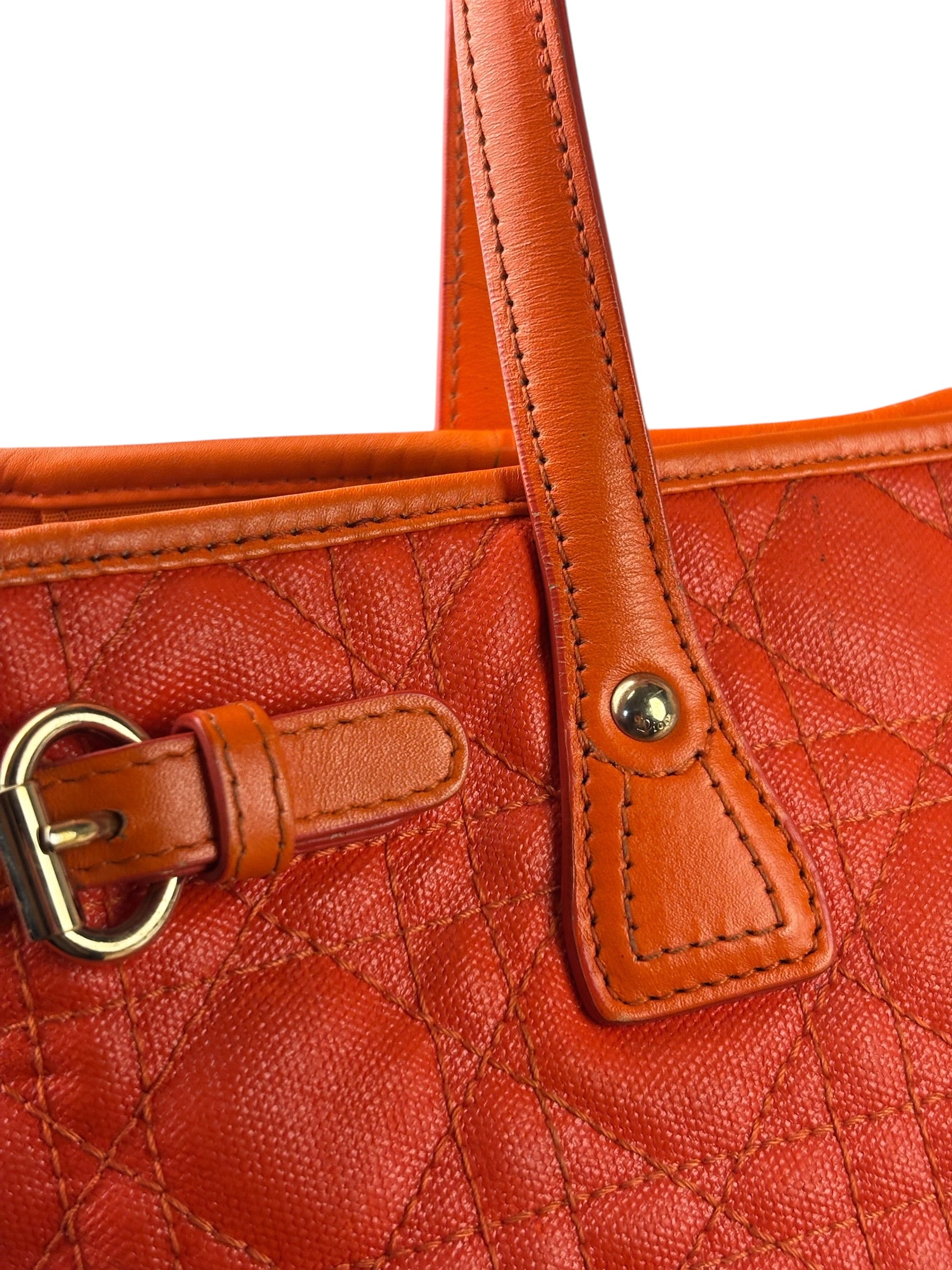 Christian Dior Panarea Cannage Quilted Leather Tote