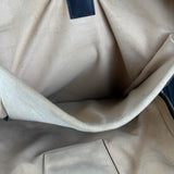 Gucci Black Chevron Leather Backpack