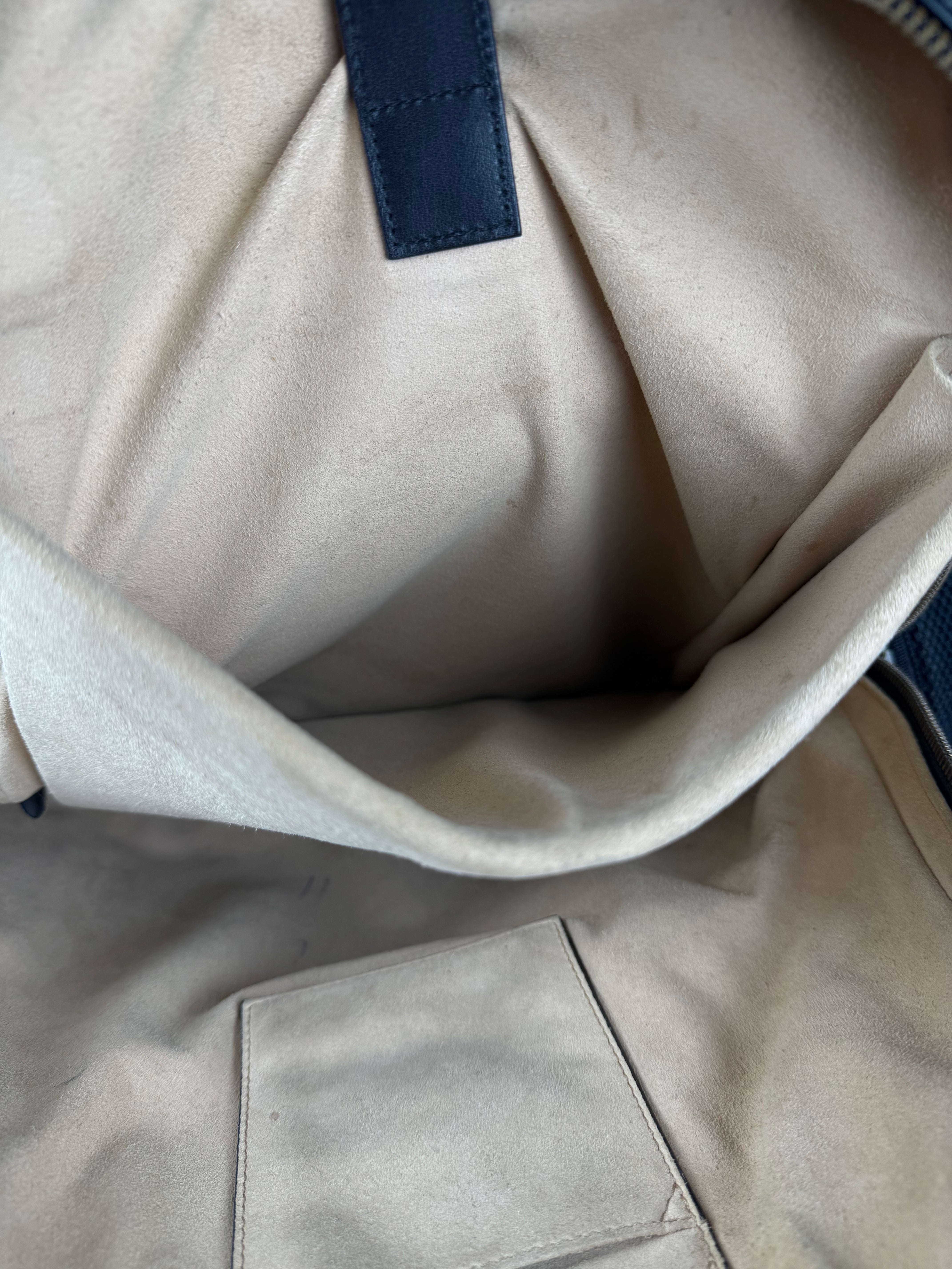 Gucci Black Chevron Leather Backpack